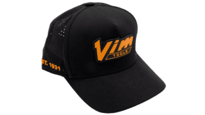 PVC VINTAGE ORANGE VIM LOGO & 1931 - BLACK HAT