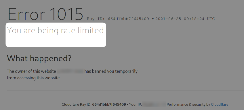 Cloudflare Error 1015