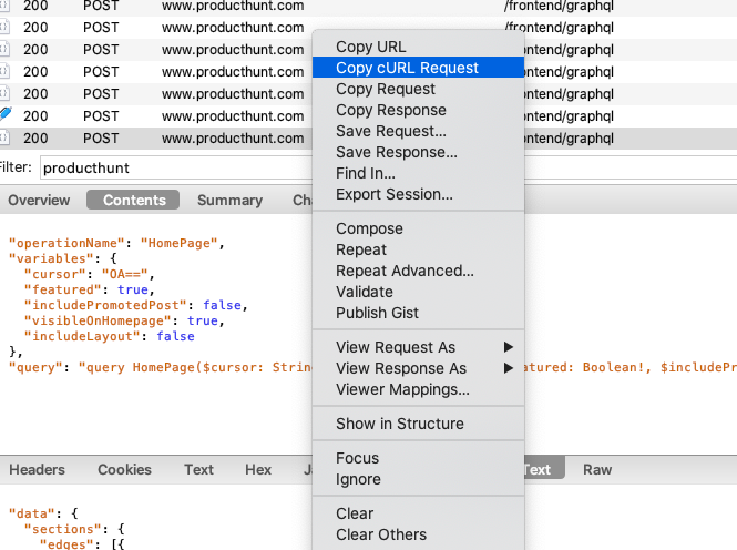 Compose request Charles proxy