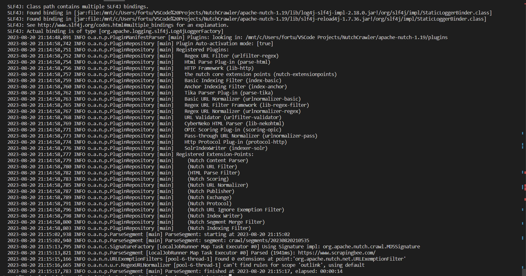 Parse segment