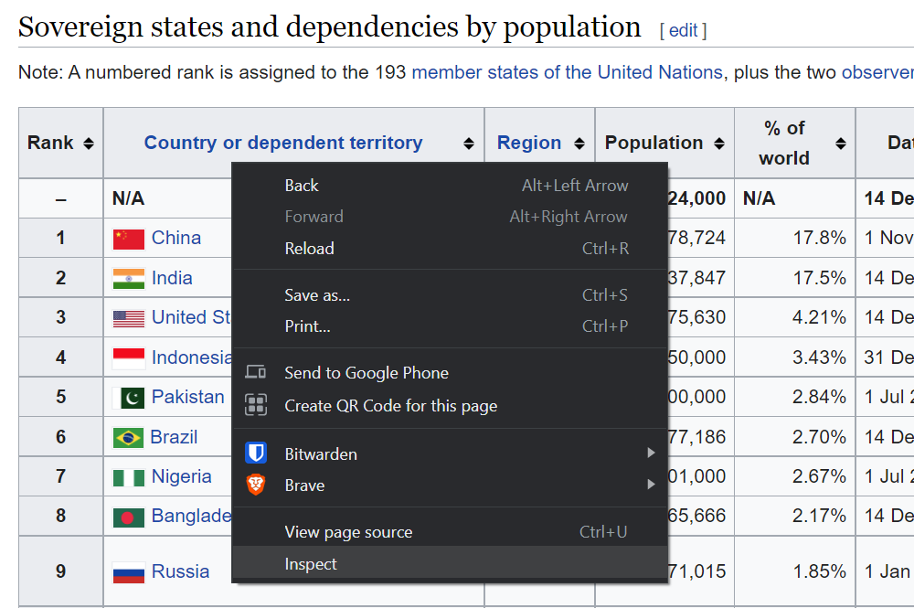 Screenshot of sovereign state